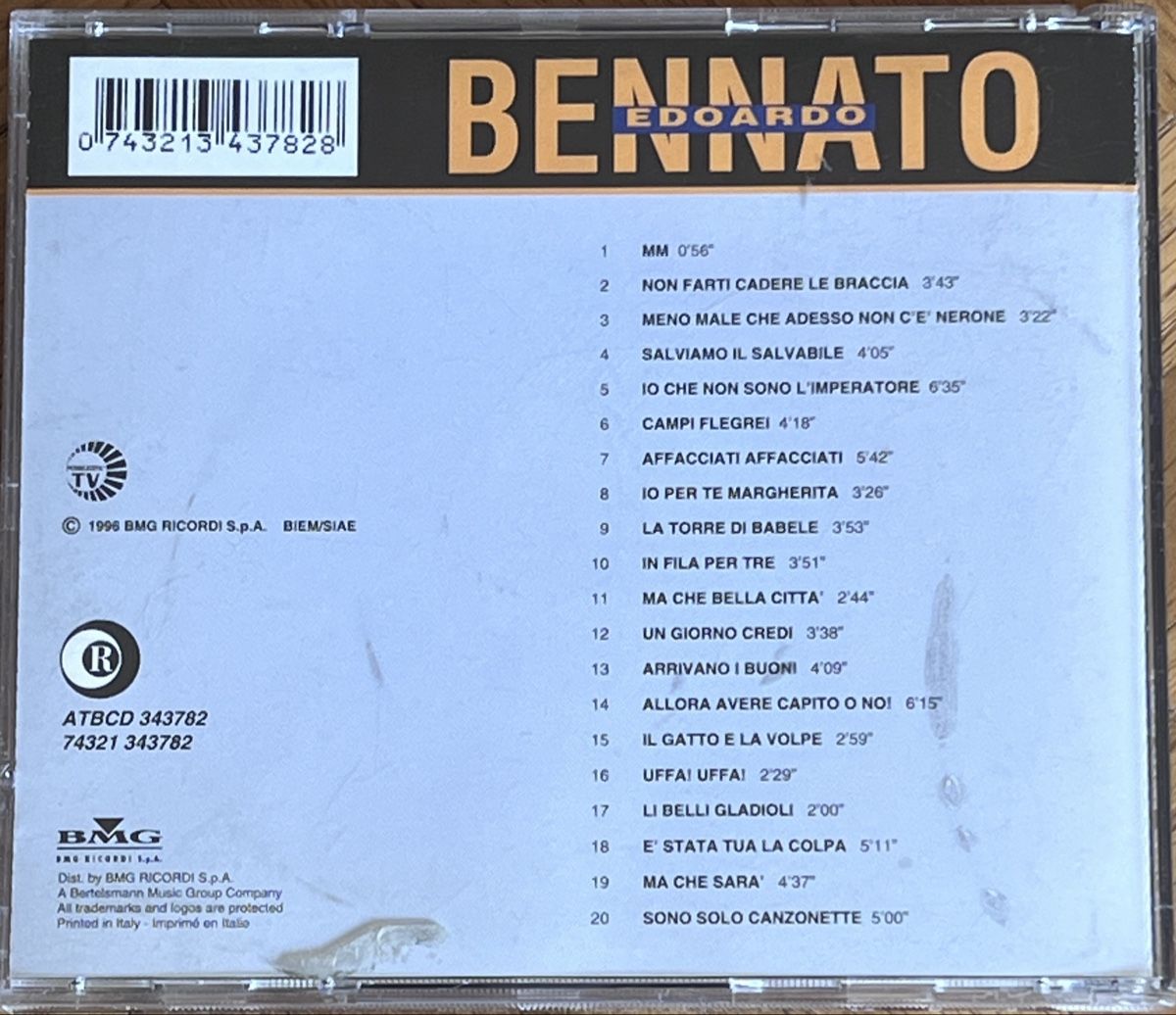 CD: Edoardo Bennato All The Best – Usato da Dino venduto da ani_ypr9 2