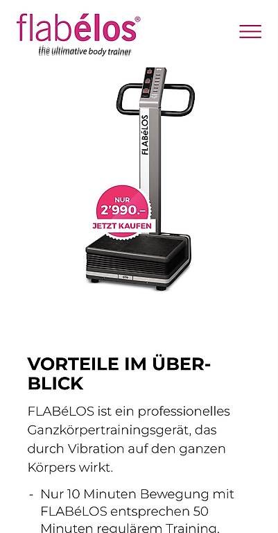 Hometrainer: Vibrationsplatte von Flabélos – Usato da Niederbipp venduto da wssyrius 2