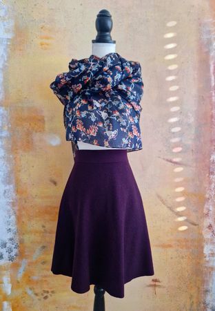 MASSIMO DUTTI Rock A-Linie Wollmix – Gr. L (fällt wie Gr. M)
