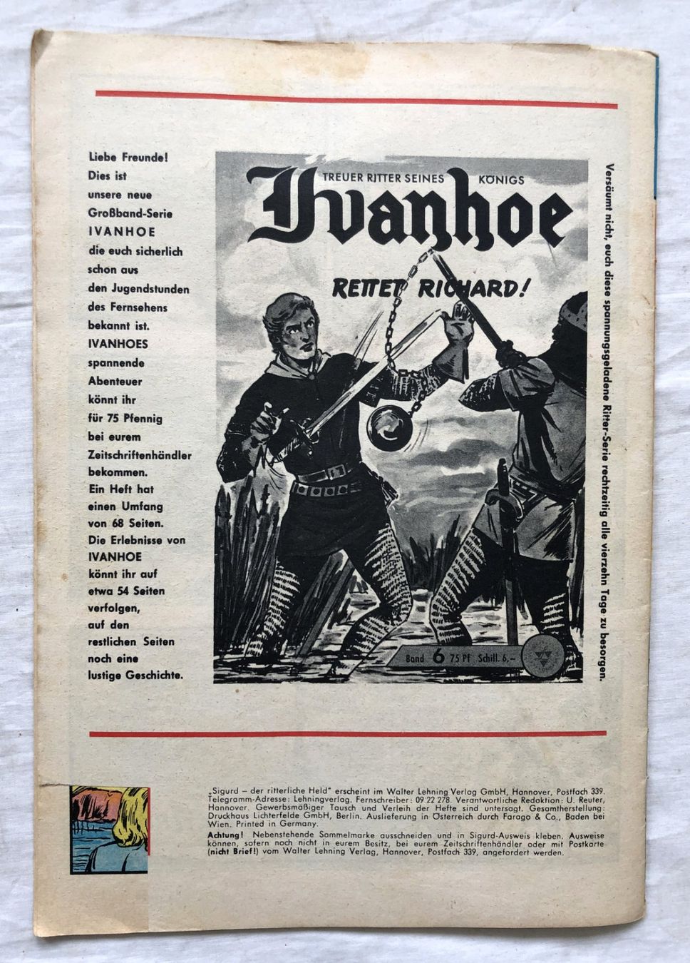 Comics: SIGURD - DER RITTERLICHE HELD - Band 104 – Gebraucht aus Schaffhausen von durruti 4