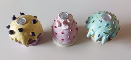 Neues Set 3 süsse Aspegren Cupcake Kerzenhalter