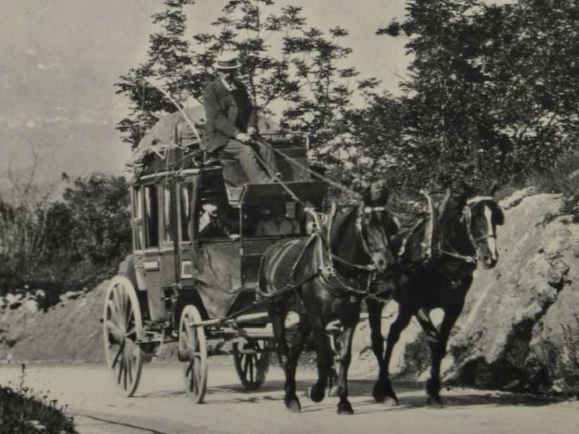 Ansichtskarten: Bildpostkarte  , Rte de Charmey , Postkutsche – Gebraucht aus Grenchen von Bluemchen1900