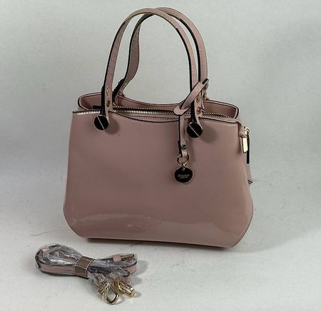 Dune London Damenhandtasche in Altrosa  Lackoptik, neu