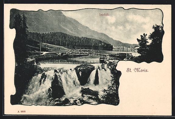 Ansichtskarten: AK St. Moritz, Innfall mit Panorama – Gebraucht aus Berlin von bartko-reher