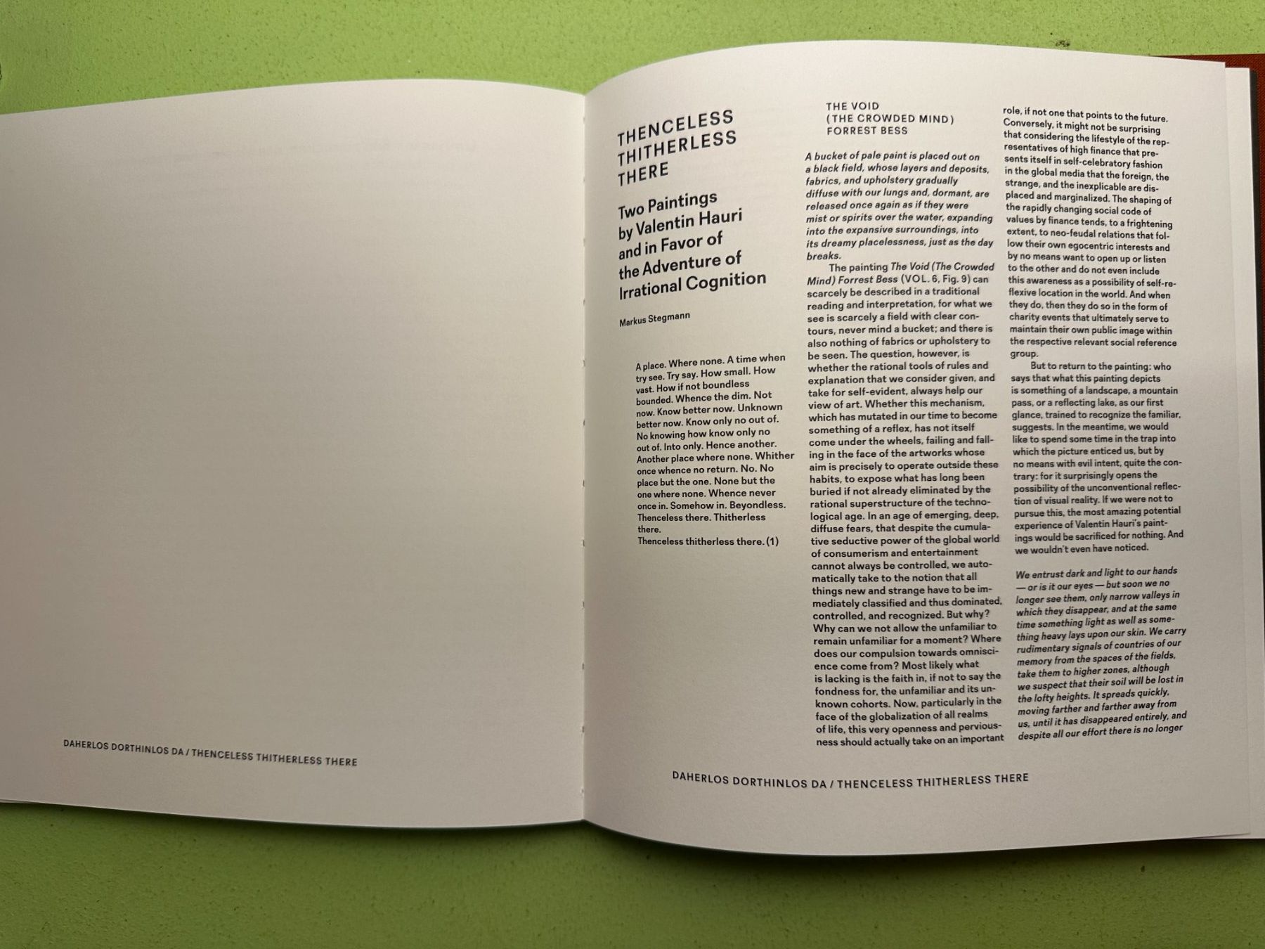 Livres: Valentin Hauri: No Place but the One. d/e. – D'occasion à Zürich par allp 7