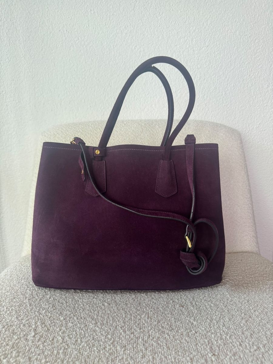 Prada Borse da donna: Prada Suede Double bag, Dark Purple – Usato da Twann venduto da shk_g6st 3