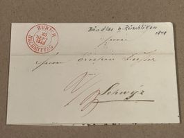 Falbbrief Zürich 1848 schöner Stempel 
