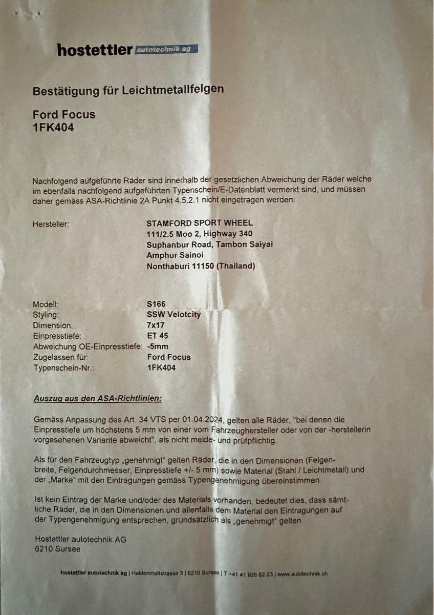Cerchioni: Ford Focus / 4x Felgen + Pneu – Nuovo (secondo la descrizione) da Ibach venduto da olg_q2sc 7