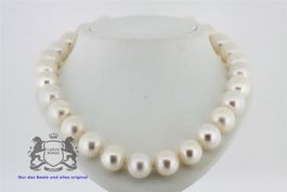 Perlenkette 12mm Zuchtperlen mit 18K Gold Verschluss *S175