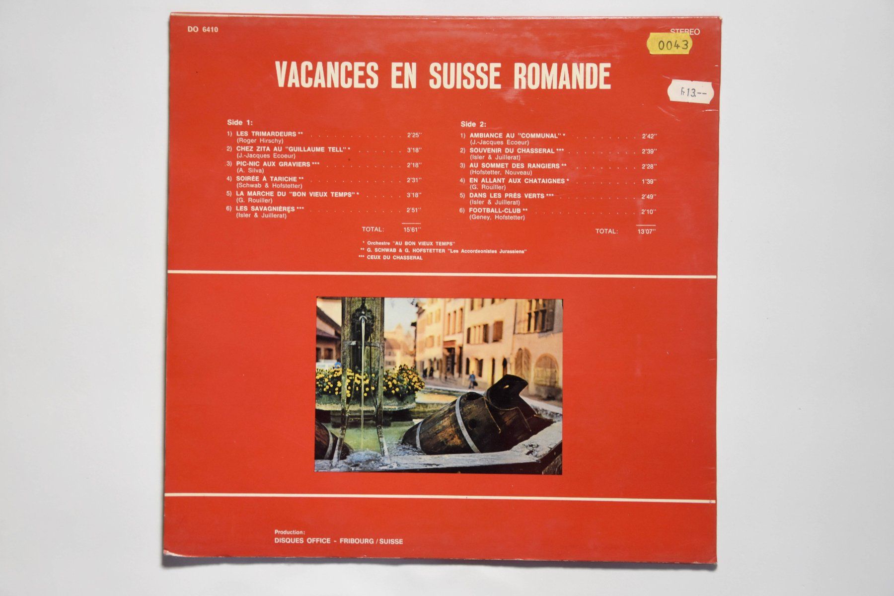 Dischi in vinile: Vinyle "Vacances en Suisse Romande" – Usato da Belmont-sur-Yverdon venduto da ag97 1