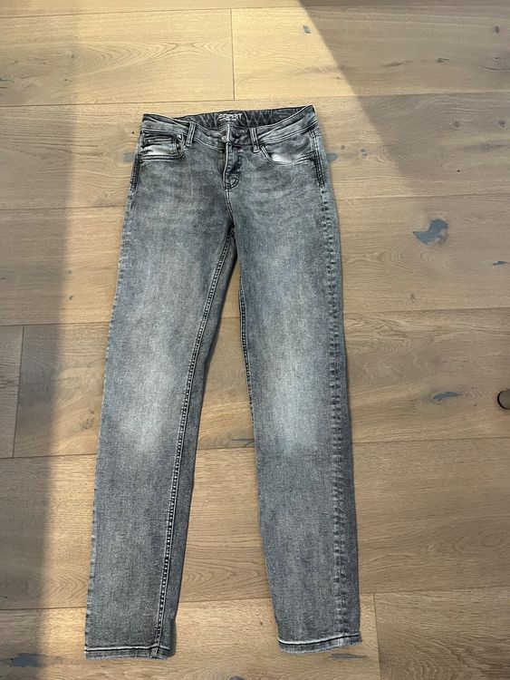 Jean Femme Esprit - Gris - Taille 38 - Coupe Droite - Très Bon état