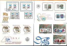 1975- 90 / FDC 30 - 35 - 40 - 45 Jahrestag UNO Genf NY Wien