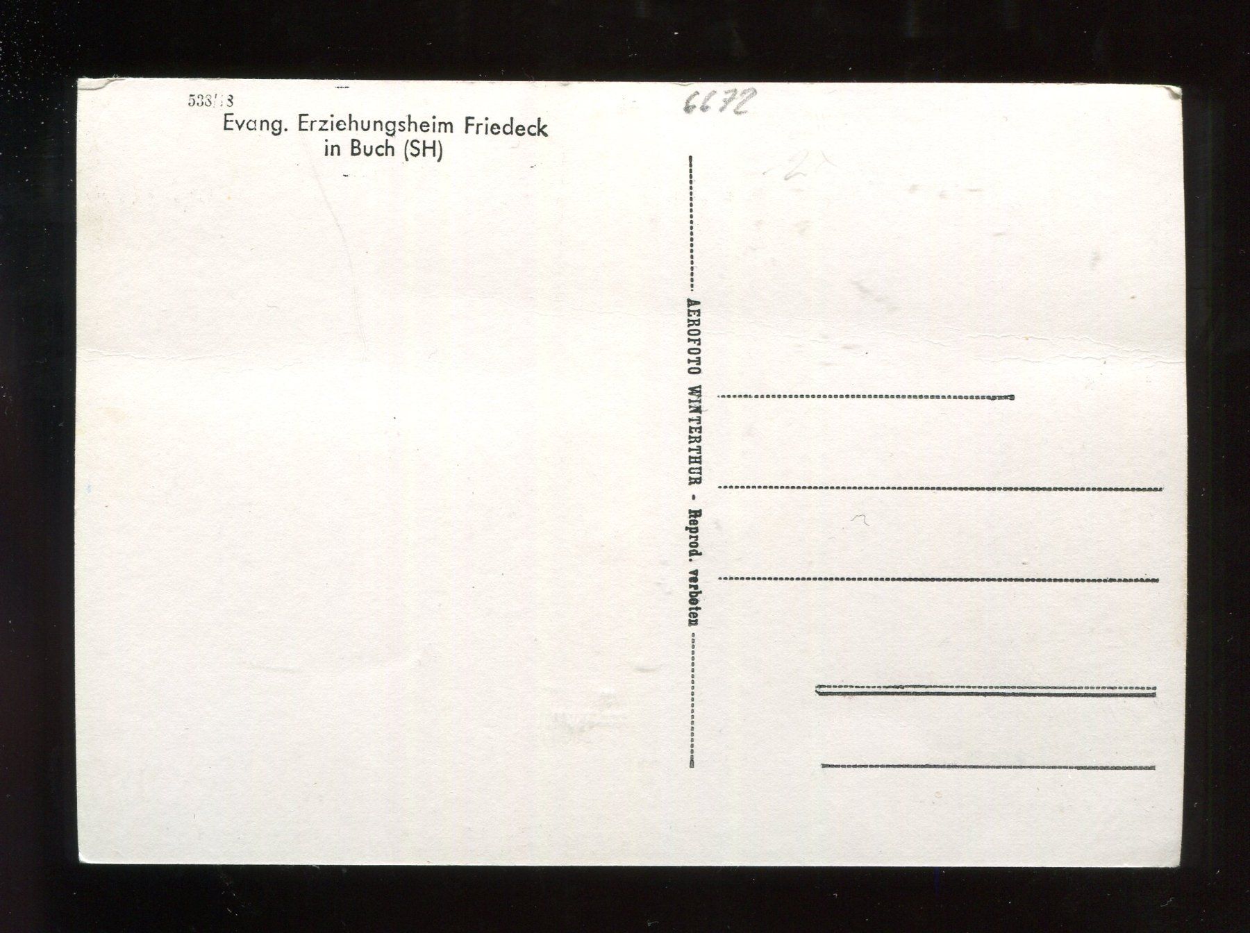 Cartoline postali: Buch, Evang. Erziehungsheim Friedeck – Usato da Aarau venduto da Elmaar41 1
