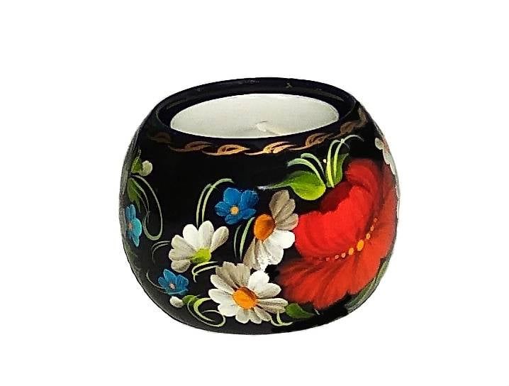 Kerzenständer: Bougeoirs artisanals, en bois – Neu und originalverpackt aus Chamoson von OkGeo