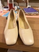 Chaussures femme pourMassimo Conti cuir beige talon carré 