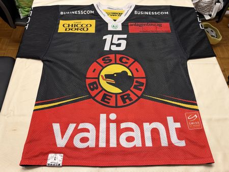 SC Bern Gameworntrikot Junioren Nummer 15 Grösse L