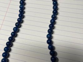 Blauer Edelstein-Collie Lapislazuli vintage 40 Cm
