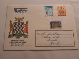Enveloppe Zambie 24.10.1964