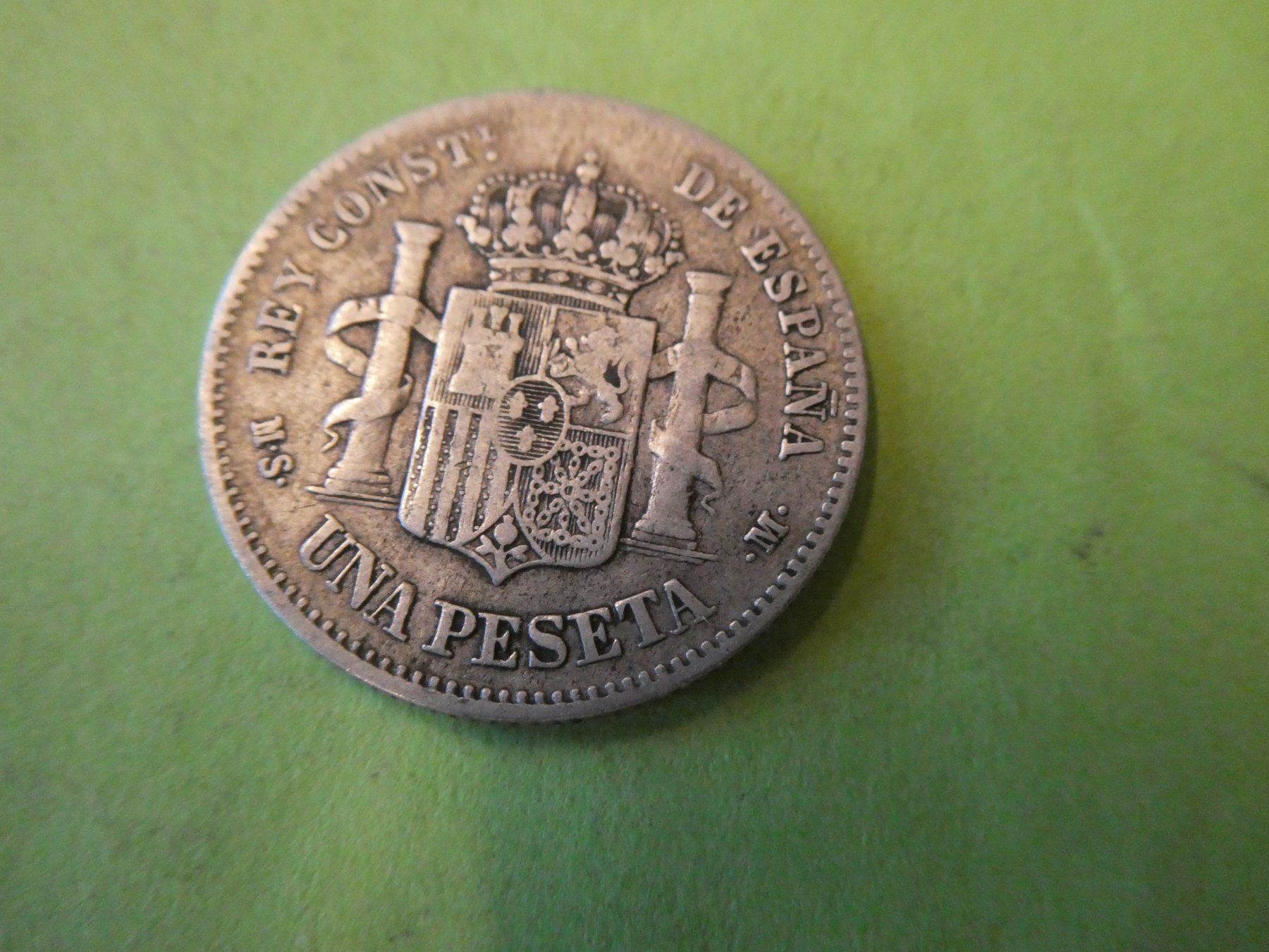 Toutes les monnaies: Spanien 1885, 1 Peseta - Silber – D'occasion à Hinterforst par Rohusri 1