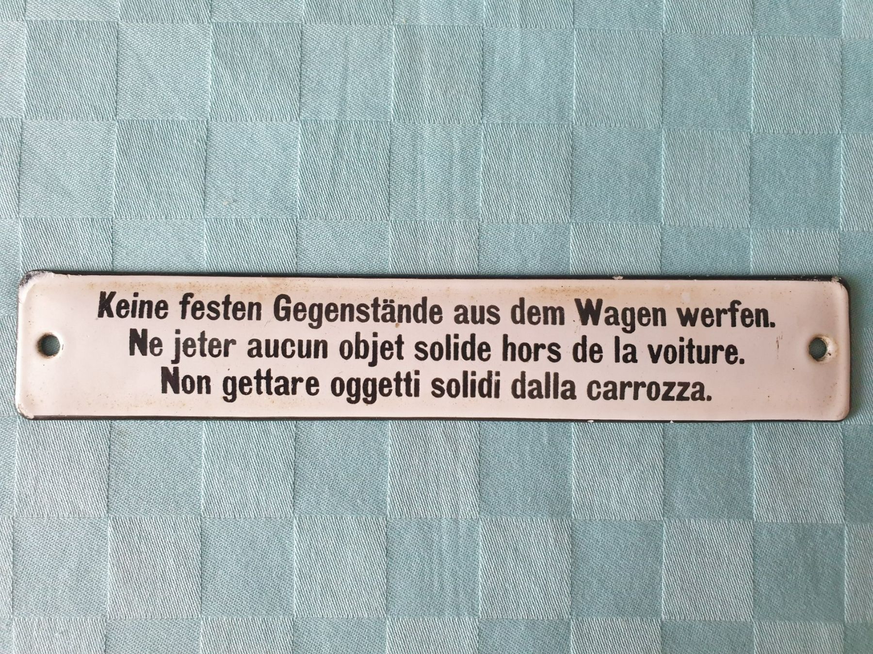 SBB/CFF/FFS Schilder: altes Email Schild Zug SBB Wagen – Gebraucht aus Mörschwil von spirspi