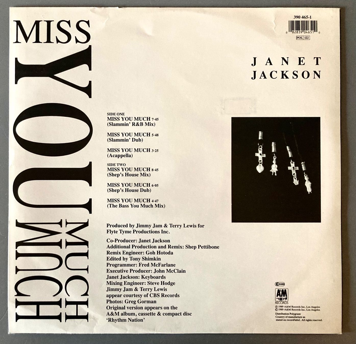 Dischi in vinile: JANET JACKSON - MISS YOU MUCH – Usato da Poliez-Pittet venduto da Newtown-Records 1