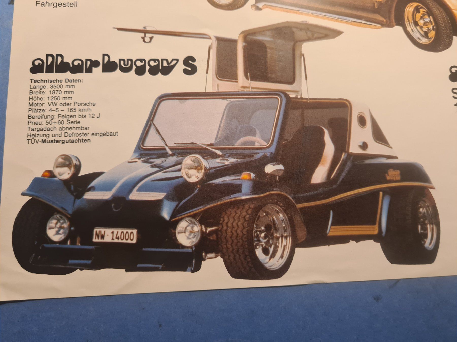 VW Documenti: ALBAR BUGGY VW KAFER PROSPECTUS VINTAGE – Usato da Bellevue venduto da BURGOLMANIA 5