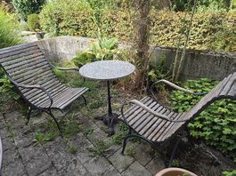 4 antike vintage Garpa Gartenstühle 