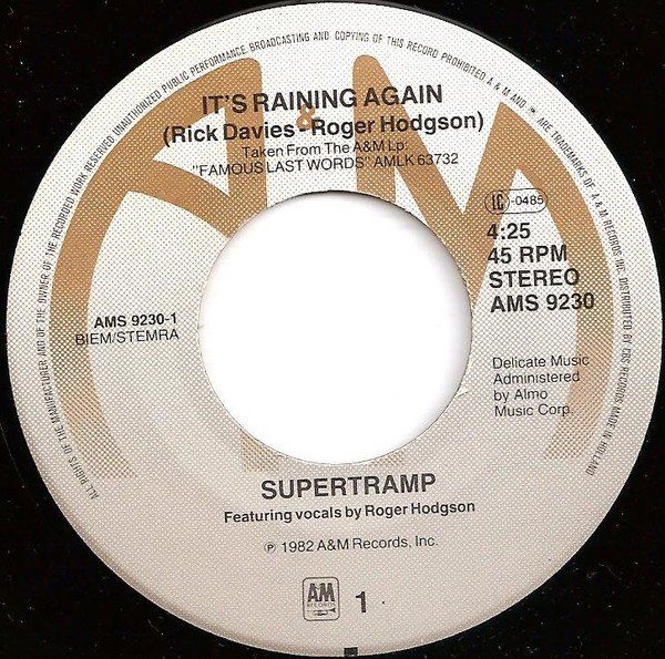 Schallplatten: Supertramp It's raining again Single – Gebraucht aus Hellikon von Jogi73
