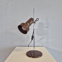 1970 Tischlampe Desk Lamp Schreibtischlampe Spot braun