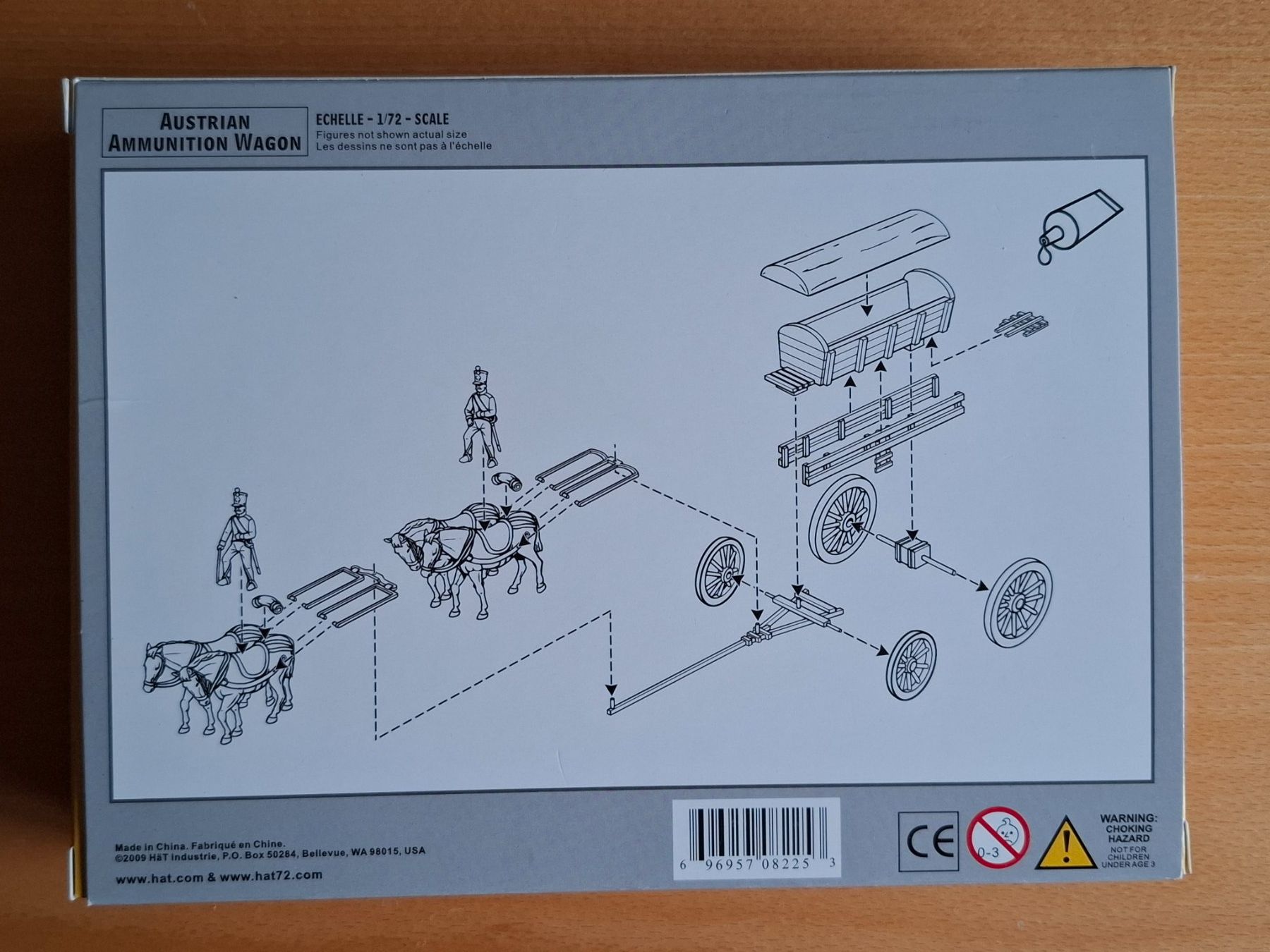 Kit di modellismo & Modellini statici: HäT 1/72 Austrian Ammunition Wagon – Nuovo e nell'imballaggio originale da Diepoldsau venduto da beeteutel 1