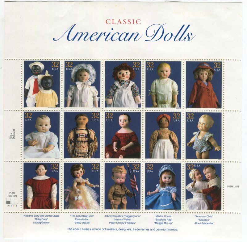 Alle Briefmarken: Block "Puppen". USA – Neu und originalverpackt aus Basel von Butsch5