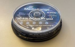 Blu-ray BD-R DL 50GB 6X speed 10 pieces inkjet print