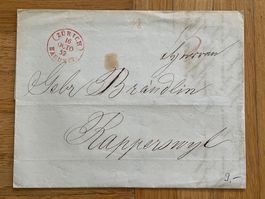 Vorphila 1852, roter Stempel ab Zürich