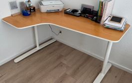 Eckschreibtisch IKEA Bekant höhenverstellbar 160x110cm