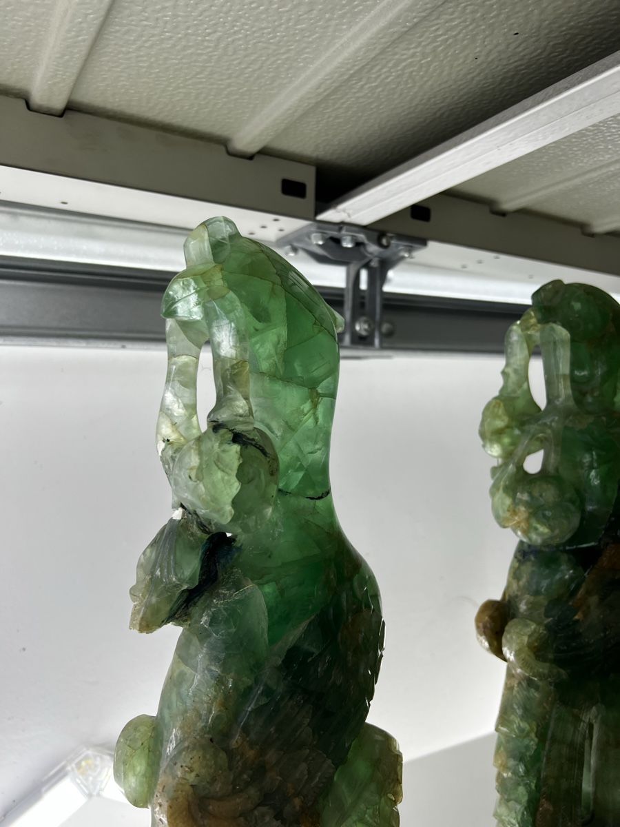 Sculture & Statue: 2 grosse Jade Skulpturen Truthähne – Usato da Wettingen venduto da NickInc 1