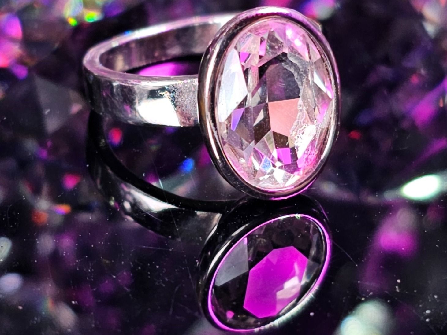 Anelli: Schöner Modeschmuck Ring mit großem Stein funkelt wunderbar – Usato da Riedt b. Erlen venduto da Gottestraene 3
