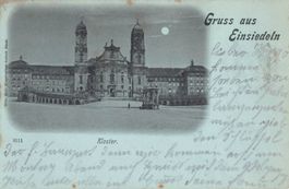 4x Antike Postkarten (Sz): Einsiedeln, Kloster