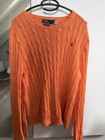 Polo Ralph Lauren Pullover orange XL Zopfmuster