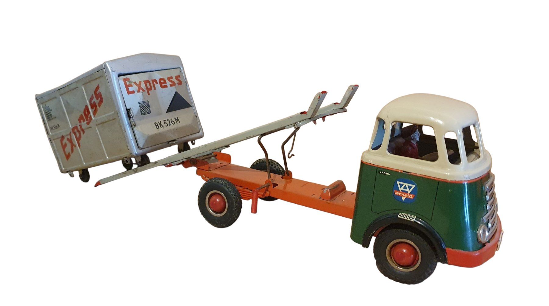 Arnold Giocattoli: Arnold Lastwagen mit Container – Usato da Flawil venduto da RoverVitesse