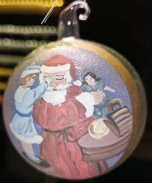 Tutte le decorazioni: Christbaumkugel Nikolaus mit Mädchen – Nuovo e nell'imballaggio originale da Lutzenberg venduto da Pinschi01