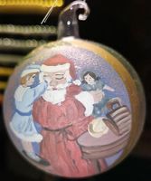 Christbaumkugel Nikolaus mit Mädchen