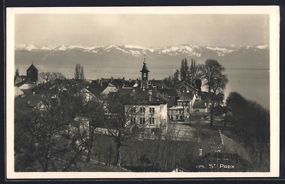 Cartes postales: St. Prex, Ortsansicht mit Bergpanorama – D'occasion à Berlin par bartko-reher
