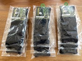 Socken, Bambus, S, schwarz 37-39; 6 x 3 Paar, Total 18 Paar