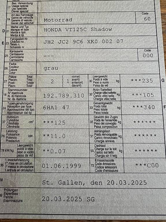 Chopper: Honda VT125 Shadow zu verkaufen – Usato da St. Gallen venduto da Sigi73 4