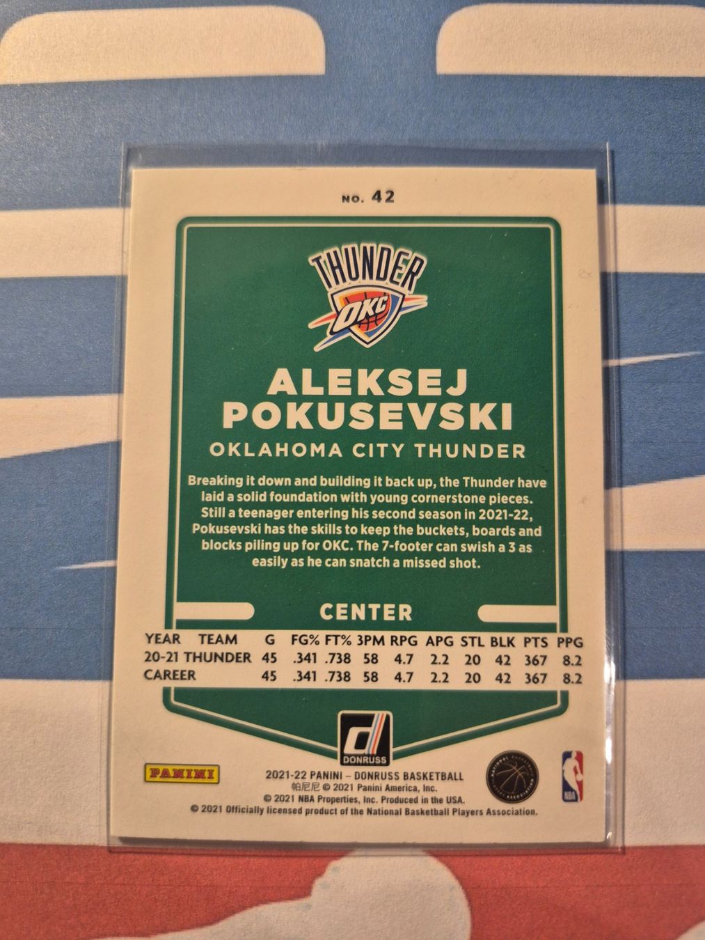 Panini Carte collezionabili: NBA Aleksej Pokusevski Oklahoma City Thunder – Usato da Treiten venduto da Sauber73 1