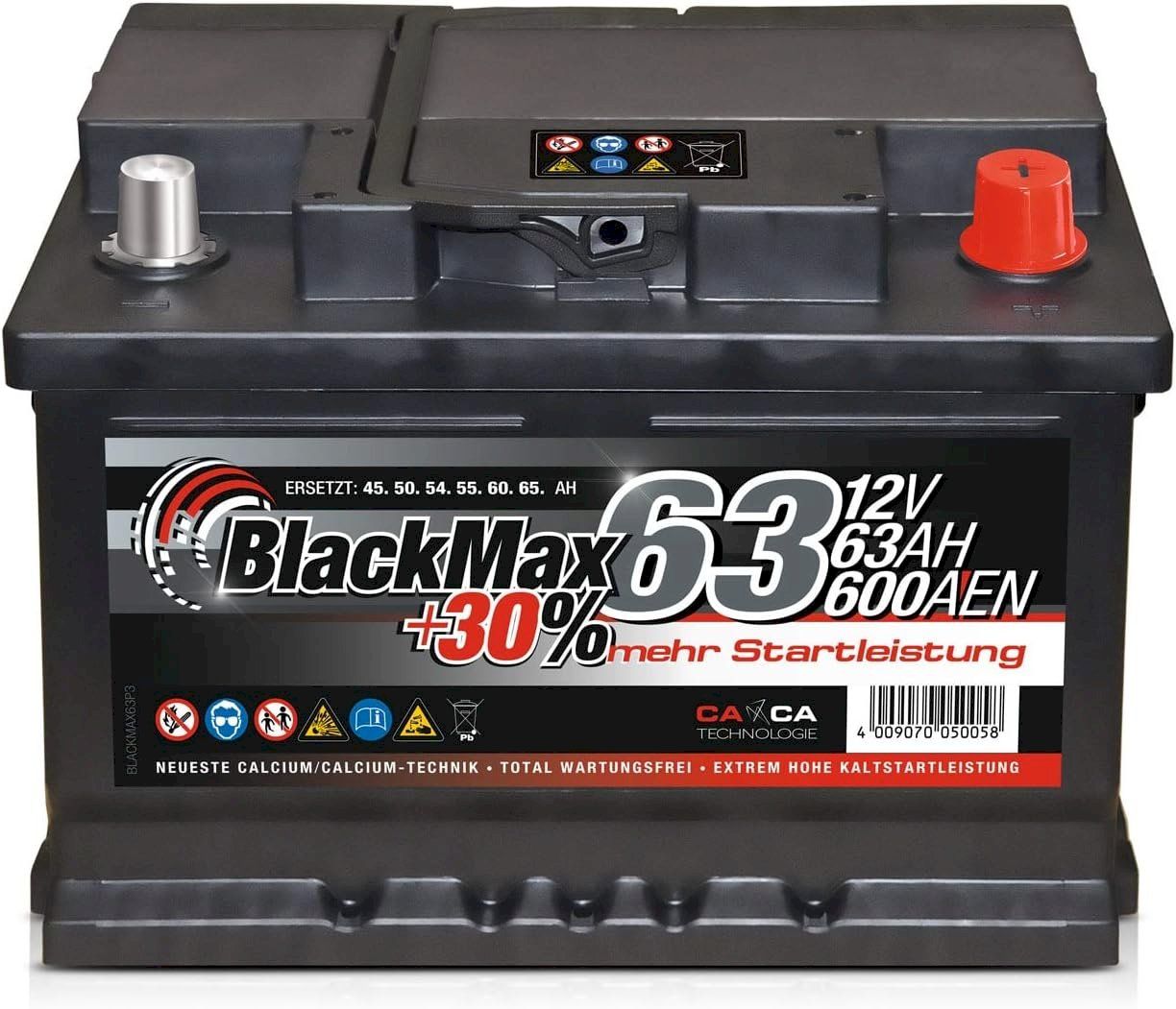 Batterie: BlackMax 12V 63Ah Autobatterie – Nuovo e nell'imballaggio originale da Bottighofen venduto da zaap