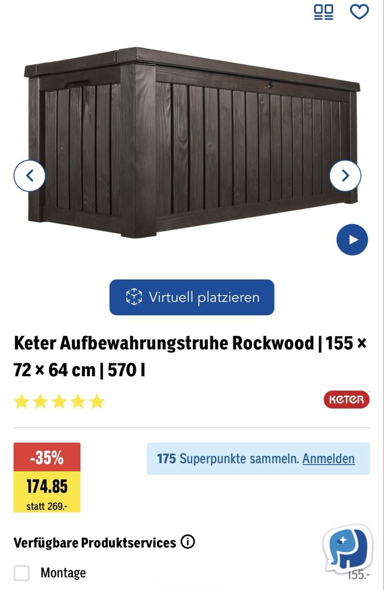 Keter Auflagenboxen: Gartenbox, Aufbewahrungstruhe Keter – Gebraucht aus Langenthal von Kasti49 2