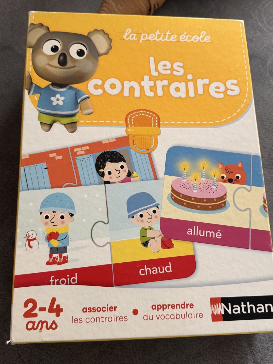 Puzzle: Puzzle Nathan "Les Contraires" 2-4 ans – Usato da La Chaux-de-Fonds venduto da Sabinchenn