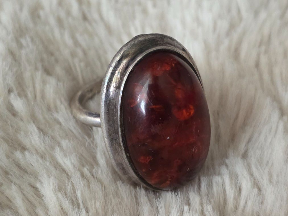 Ringe: Vintage Silberring Bernstein – Gebraucht aus Wittenbach von rose_rosi