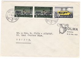 lettre de St.Gall BPA A429 pour Genève le 9.X.47